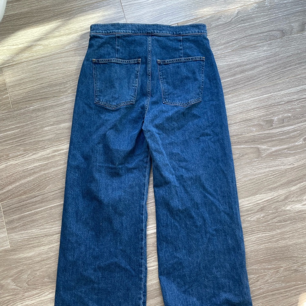 Veronica Beard Grant Wide Leg Denim Extra High Rise in Lakewood Blue Sz 31 EUC - Picture 16 of 16
